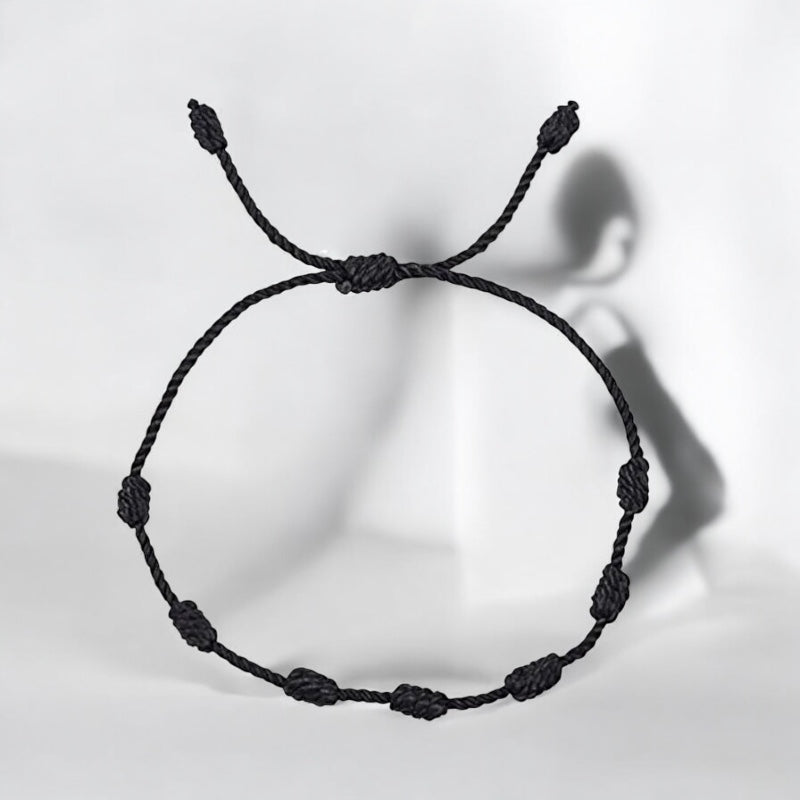 Pulsera 7 nudos (negra)